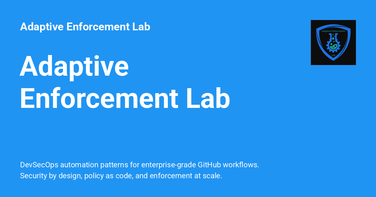 Adaptive Enforcement Lab - Adaptive Enforcement Lab