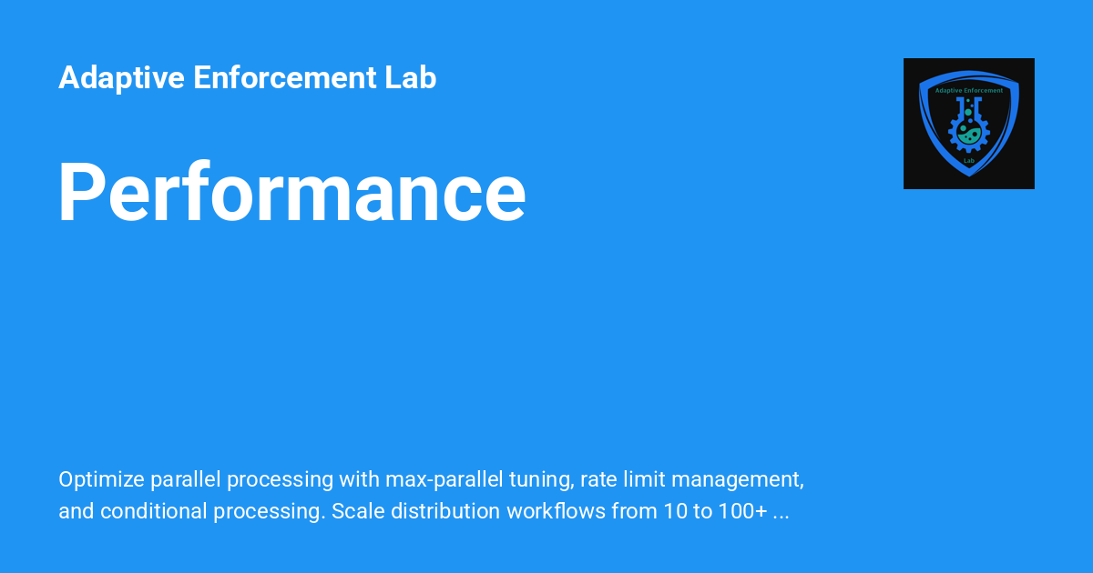 Performance - Adaptive Enforcement Lab