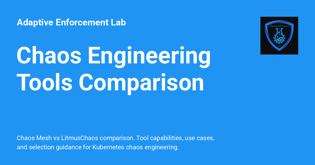 Chaos Engineering Tools Comparison - Adaptive Enforcement Lab